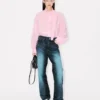 Camicia oversize con fiocco in misto seta Camicia oversize con fiocco in misto seta