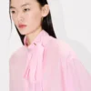 Camicia oversize con fiocco in misto seta Camicia oversize con fiocco in misto seta