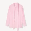 Camicia oversize con fiocco in misto seta Camicia oversize con fiocco in misto seta