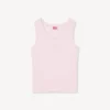 Canotta in cotone con ricamo ‘Boke Flower 2.0’ Canotta in cotone con ricamo ‘Boke Flower 2.0’