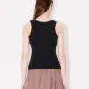 Canotta in cotone con ricamo ‘Boke Flower 2.0’ Canotta in cotone con ricamo ‘Boke Flower 2.0’