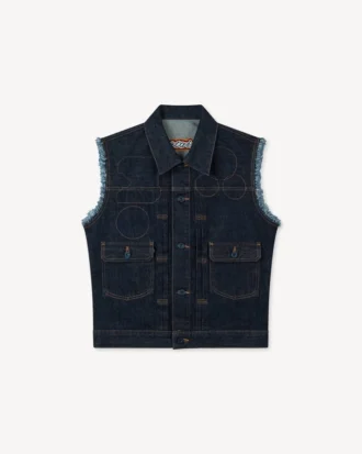 Cappellino da camionista con stemmi Kenzo in denim giapponese