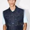 Cappellino da camionista con stemmi Kenzo in denim giapponese Cappellino da camionista con stemmi Kenzo in denim giapponese