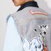 Cappellino da camionista con stemmi Kenzo in denim giapponese Cappellino da camionista con stemmi Kenzo in denim giapponese