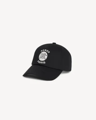 Cappellino in cotone con ricamo “Kenzo Paris Emblem”