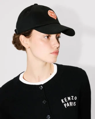Cappellino ricamato “Kenzo Boke Heart” in cotone