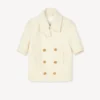 Cappotto con maniche a palloncino corte in lana vergine Cappotto con maniche a palloncino corte in lana vergine