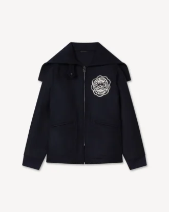 Cappotto da marinaio con stemmi Kenzo in misto lana