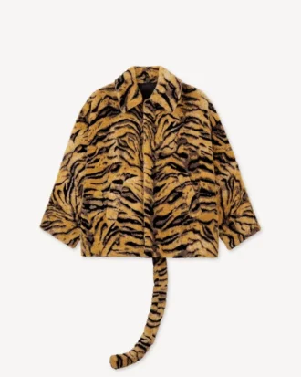 Cappotto oversize “Kenzo Tiger” in pelliccia sintetica