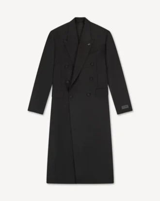 Cappotto sartoriale lungo in lana vergine