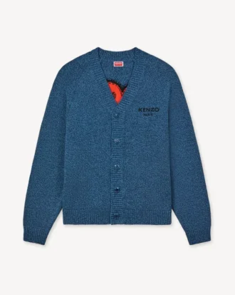 Cardigan ‘Boke Flower’ in misto cotone e lana