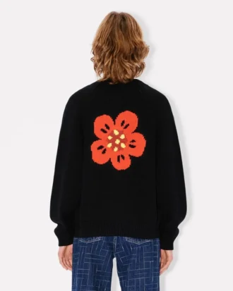 Cardigan ‘Boke Flower’ in misto cotone e lana