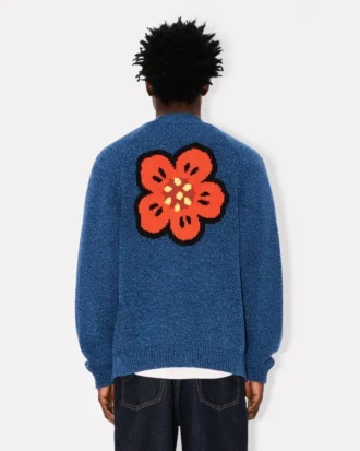 Cardigan ‘Boke Flower’ in misto cotone e lana