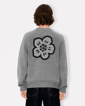 Cardigan ‘Boke Flower’ in misto cotone e lana
