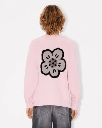 Cardigan ‘Boke Flower’ in misto cotone e lana