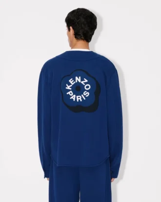 Cardigan con zip ricamato ‘Boke Flower 2.0’ in cotone