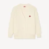 Cardigan in maglia larga “Boke Flower” in cotone e lana Cardigan in maglia larga “Boke Flower” in cotone e lana
