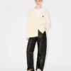 Cardigan in maglia larga “Boke Flower” in cotone e lana Cardigan in maglia larga “Boke Flower” in cotone e lana