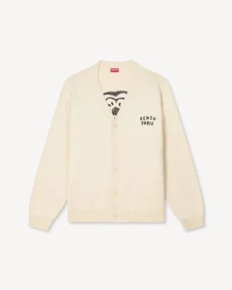 Cardigan ‘Kenzo Boke Heart’ in misto cotone e lana