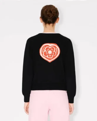 Cardigan ‘Kenzo Boke Heart’ in misto cotone e lana