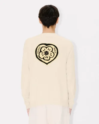 Cardigan ‘Kenzo Boke Heart’ in misto cotone e lana