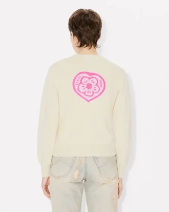 Cardigan ‘Kenzo Boke Heart’ in misto cotone e lana