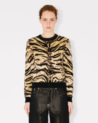 Cardigan “Kenzo Tiger” in misto cotone e lana