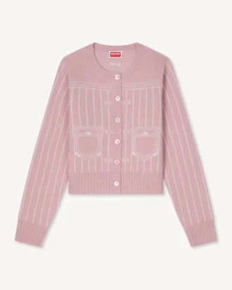 Cardigan Kenzo Trompe L’œIl’ in misto lana e cotone