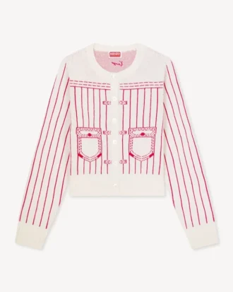 Cardigan Kenzo Trompe L’œIl’ in misto lana e cotone