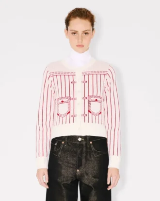 Cardigan Kenzo Trompe L’œIl’ in misto lana e cotone