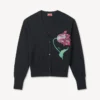 Cardigan “Kenzo Tulip” in misto cotone e lana