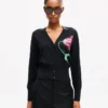Cardigan “Kenzo Tulip” in misto cotone e lana