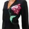 Cardigan “Kenzo Tulip” in misto cotone e lana