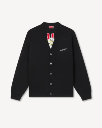 Cardigan “Kenzo Wild Tiger” in misto lana e cotone