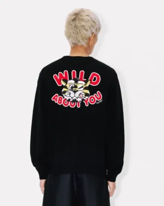 Cardigan “Kenzo Wild Tiger” in misto lana e cotone