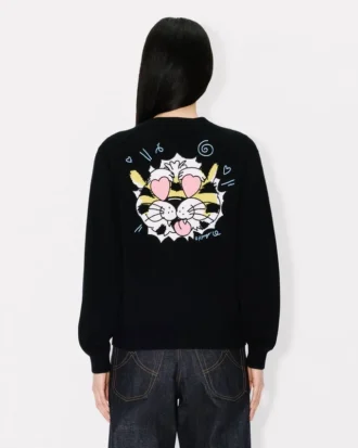 Cardigan “Kenzo Wild Tiger” in misto lana e cotone