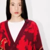 Cardigan “Lunar New Year” in misto cotone e lana Cardigan “Lunar New Year” in misto cotone e lana