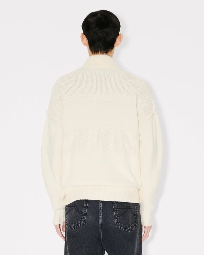 Cardigan ricamato ‘Boke Flower 2.0’ in cotone e lana Cardigan ricamato ‘Boke Flower 2.0’ in cotone e lana