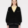 Cardigan ricamato ‘Boke Flower 2.0’ in misto lana e cotone