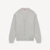 Cardigan ricamato con firma “Kenzo” in lana merino Cardigan ricamato con firma “Kenzo” in lana merino