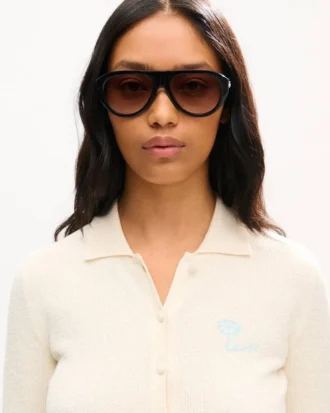 Cardigan ricamato ‘Kenzo Tulip’ in cotone spugnoso Cardigan ricamato ‘Kenzo Tulip’ in cotone spugnoso