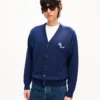 Cardigan ricamato “Kenzo Tulip” in lana e cotone Cardigan ricamato “Kenzo Tulip” in lana e cotone