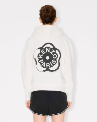 Felpa con cappuccio ‘Boke Flower 2.0’ in cotone