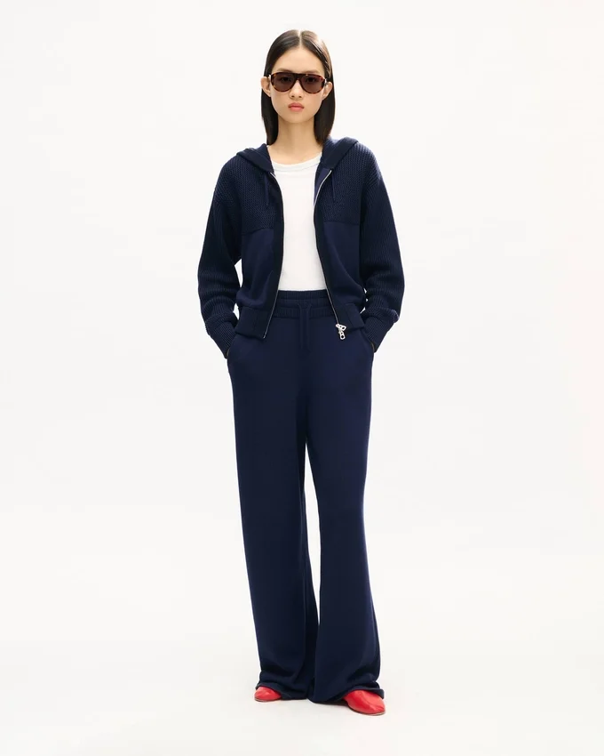 Felpa con cappuccio e zip in maglia ‘Kenzo Signature’ in misto cotone e lana Felpa con cappuccio e zip in maglia ‘Kenzo Signature’ in misto cotone e lana