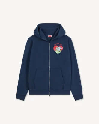 Felpa con cappuccio e zip ‘Kenzo Cartoon’ in cotone