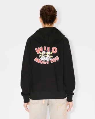 Felpa con cappuccio e zip “Kenzo Wild Tiger” in cotone Felpa con cappuccio e zip “Kenzo Wild Tiger” in cotone