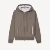 Felpa con cappuccio e zip ricamata ‘Boke Flower 2.0’ in cotone e lana