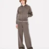 Felpa con cappuccio e zip ricamata ‘Boke Flower 2.0’ in cotone e lana