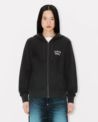 Felpa con cappuccio e zip ricamata ‘Kenzo Boke Heart’ in cotone