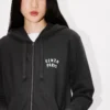 Felpa con cappuccio e zip ricamata ‘Kenzo Boke Heart’ in cotone Felpa con cappuccio e zip ricamata ‘Kenzo Boke Heart’ in cotone
